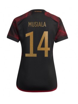 Ženski Nogometna dresi replika Nemčija Jamal Musiala #14 Gostujoči SP 2022 Kratek rokav